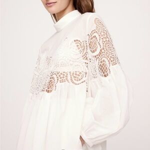 White Lace 100% cotton Top